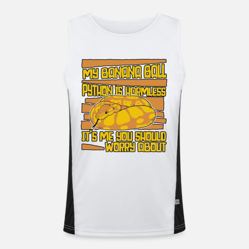 It's Me You Should Worry About Python Banana Ball Funktionelles Kontrast-Tank Top für Männer 