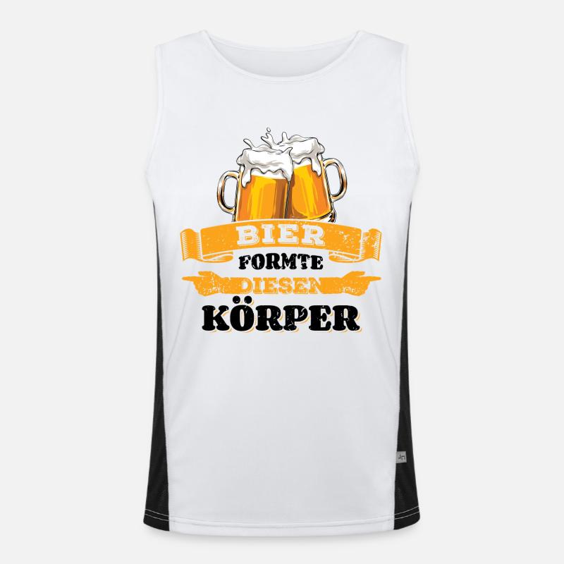 Bier formte diesen Körper Biertrinker - Männertag Funktionelles Kontrast-Tank Top für Männer 