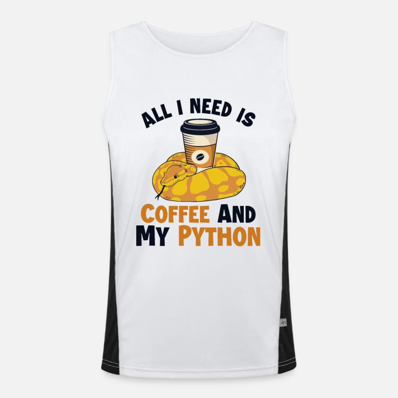 Café et Python Python Snake Banana Ball Débardeur respirant contrasté Homme 
