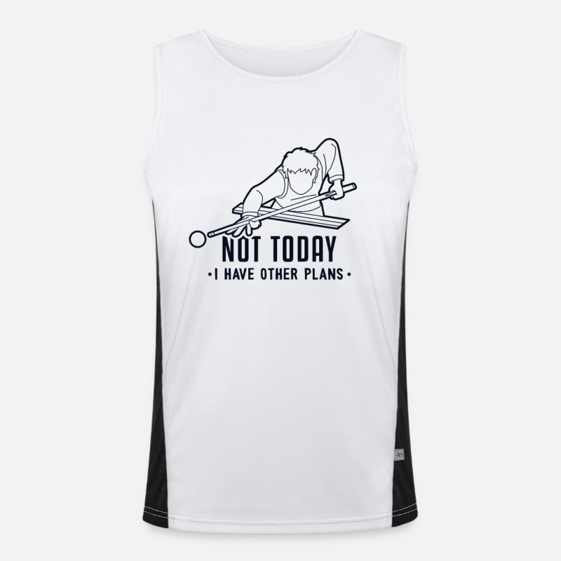 Not Today Snooker Billiards Table Billiards Billiards Men's Functional Contrast Tank Top 