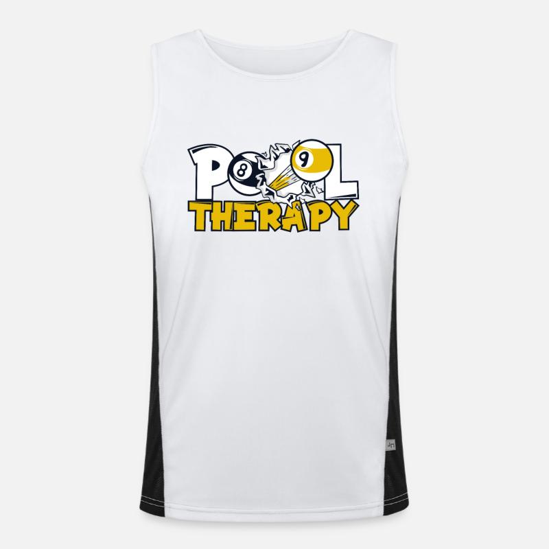 Pool Therapy Snooker Billardtisch Billiards Funktionelles Kontrast-Tank Top für Männer 