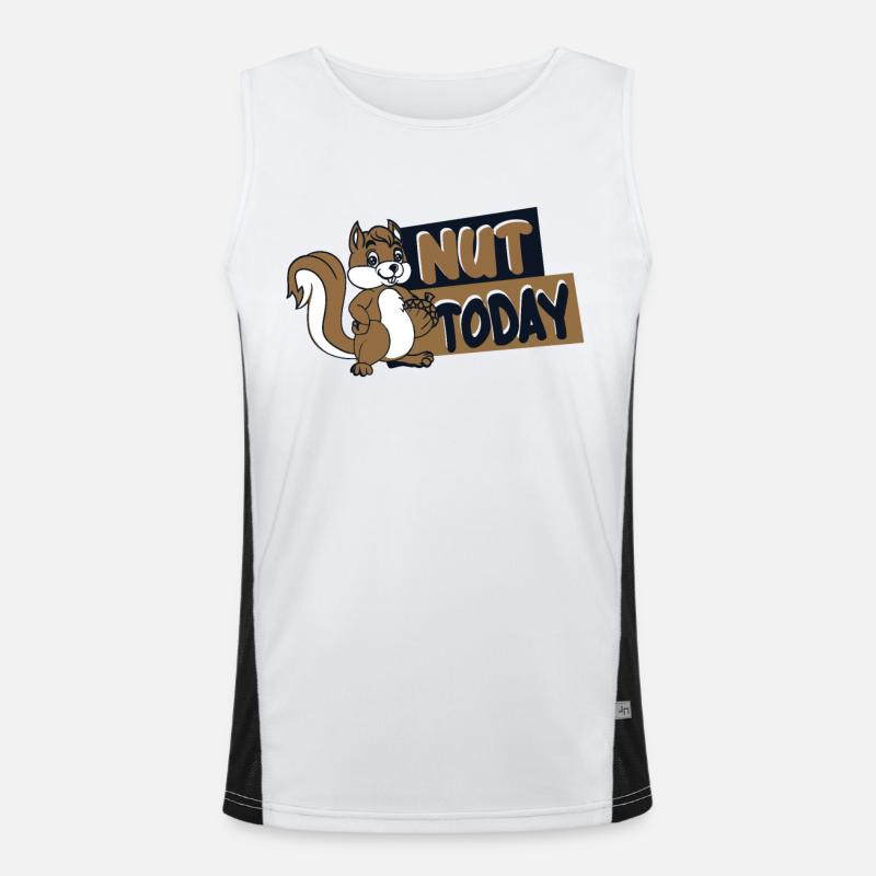 Nut Today Fuchshörnchen Grauhörnchen Squirrel Funktionelles Kontrast-Tank Top für Männer 