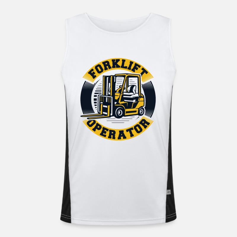 Forklift Operator Geländestapler Teleskoplader Funktionelles Kontrast-Tank Top für Männer 