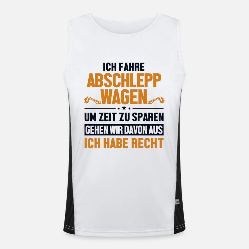Abschleppwagen hat immer Recht Abschlepper Funktionelles Kontrast-Tank Top für Männer 