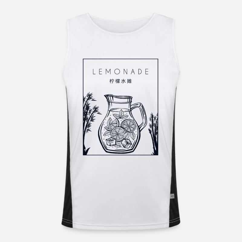 Limonade chinoise Hanzi Limonade Patron Débardeur respirant contrasté Homme 