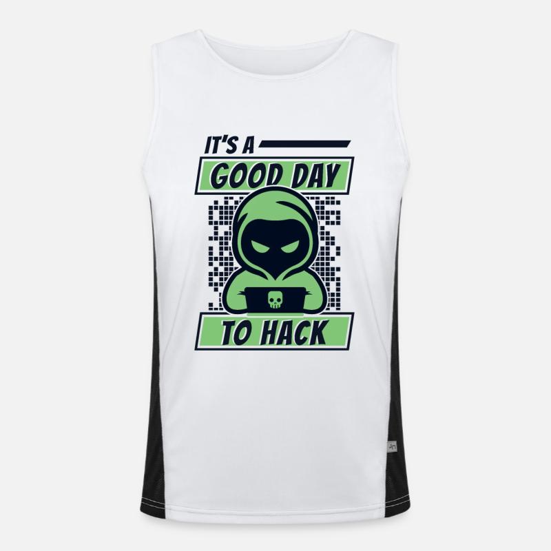 It's A Good Day To Hack Social Engineering Funktionelles Kontrast-Tank Top für Männer 