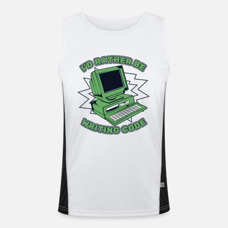 Je préfère écrire du codeur développeur de code Débardeur respirant contrasté Homme 