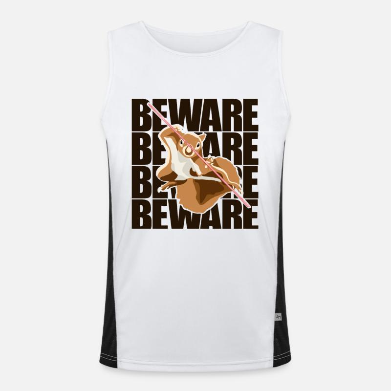 Beware Grauhörnchen Squirrel Fuchshörnchen Funktionelles Kontrast-Tank Top für Männer 