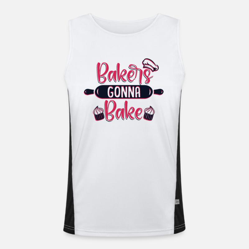 Bakers Gonna Bake Hobbybäcker Bäckerei Konditor Funktionelles Kontrast-Tank Top für Männer 