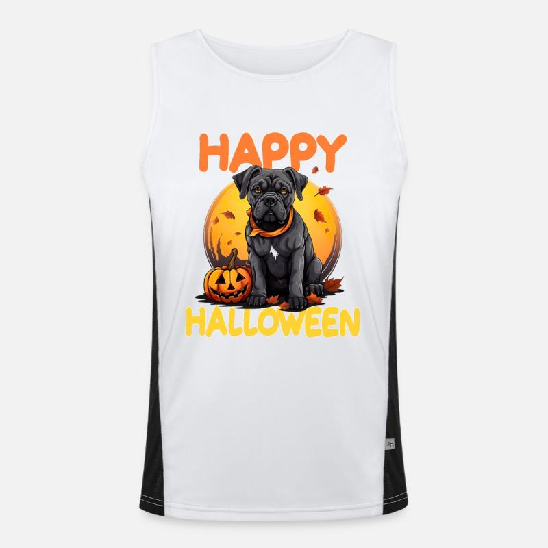 Cane Corso Halloween Funktionelles Kontrast-Tank Top für Männer 