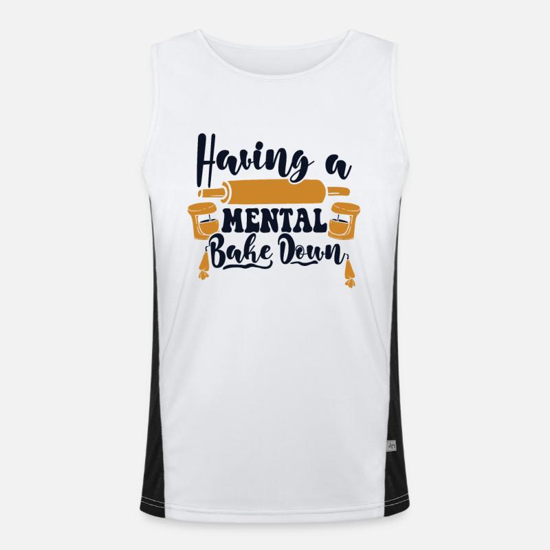 Having A Mental Bake Down Hobby Bakery Men's Functional Contrast Tank Top 
