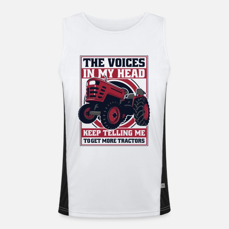 Voices In Head Telling Me Get More Tractors Bauer Men's Functional Contrast Tank Top 