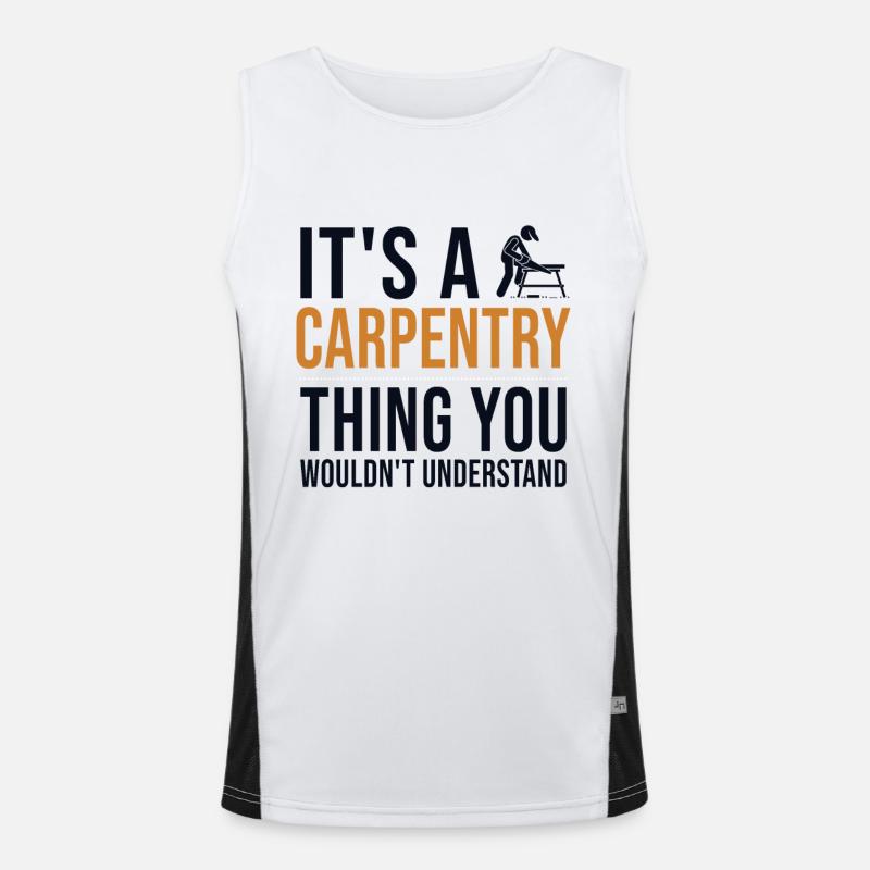 C’est un truc de menuiserie Tischler Holztechniker Débardeur respirant contrasté Homme 