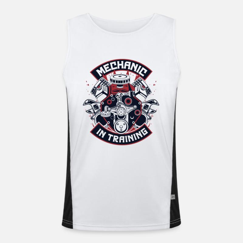 Mechanic In Training Mechatronics Technician Master Automotive Men's Functional Contrast Tank Top 