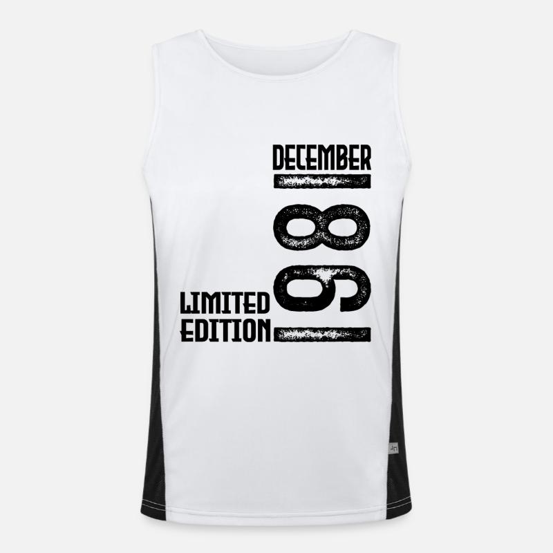 Cadeau Anniversaire Décembre 1981. Decembre 1981. Débardeur respirant contrasté Homme 