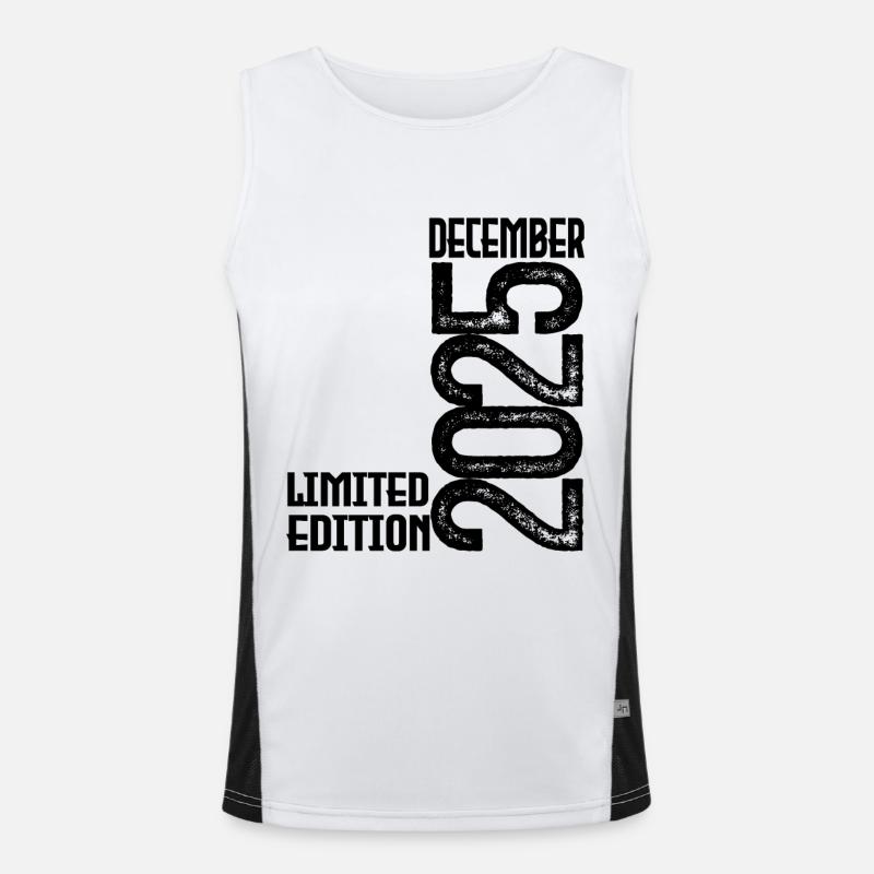 Geburtstagsgeschenk Dezember 2025. Dezember 2025. Funktionelles Kontrast-Tank Top für Männer 