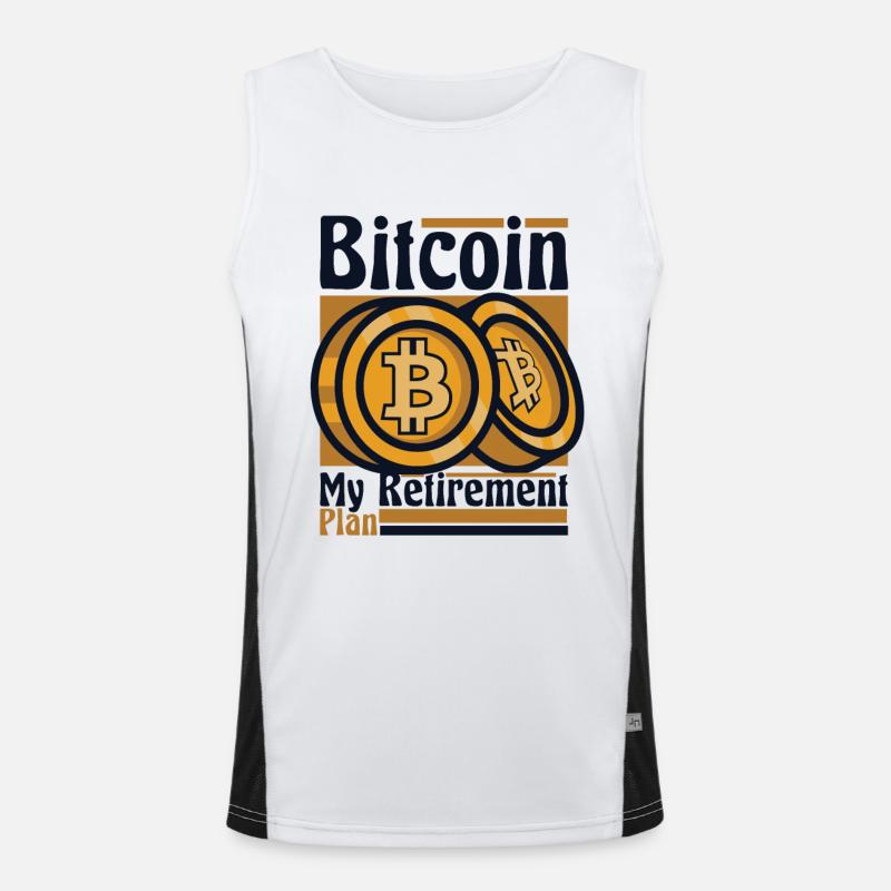 Bitcoin My Retirement Plan Crypto Kryptowährung Funktionelles Kontrast-Tank Top für Männer 
