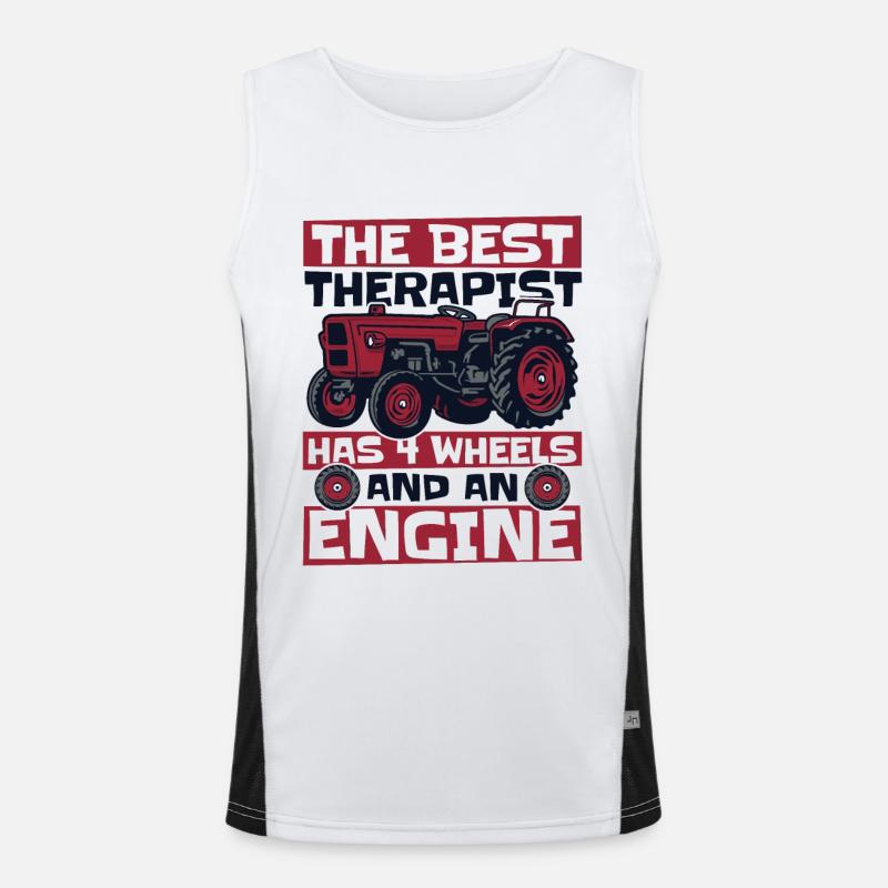 The Best Therapist Has 4 Wheels Bauer Biobauer Men's Functional Contrast Tank Top 