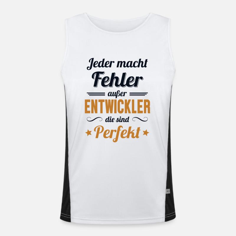 Entwickler Sind Perfekt Developer Coder Funktionelles Kontrast-Tank Top für Männer 