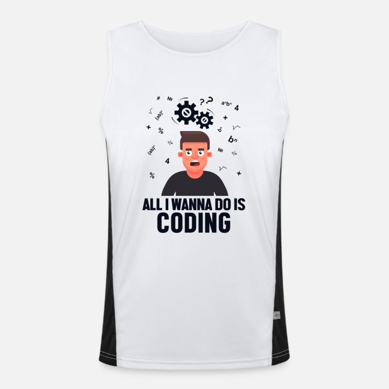 Tout ce que je veux faire, c’est coder Développeur Codeur Débardeur respirant contrasté Homme 