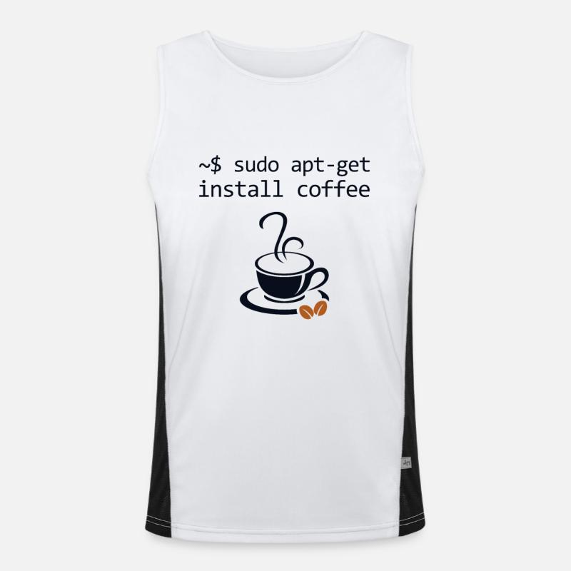 sudo install coffee computer scientist admin Men's Functional Contrast Tank Top 