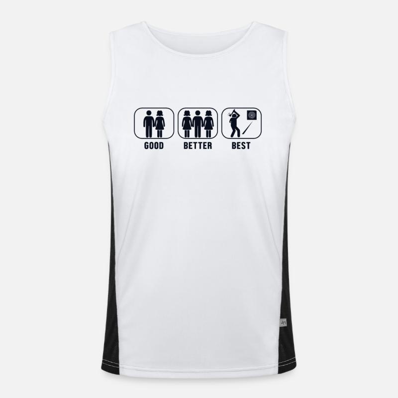 Good Better Best Axe Throwing Axe Throwing Game Men's Functional Contrast Tank Top 