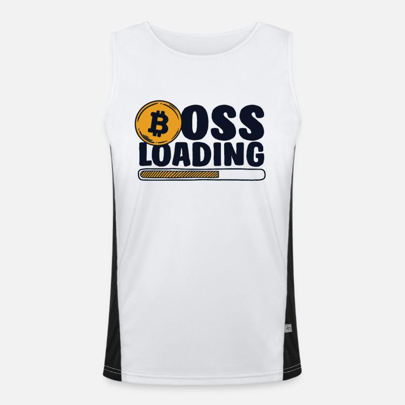 Loading Crypto Cryptocurrency Blockchain Men's Functional Contrast Tank Top 