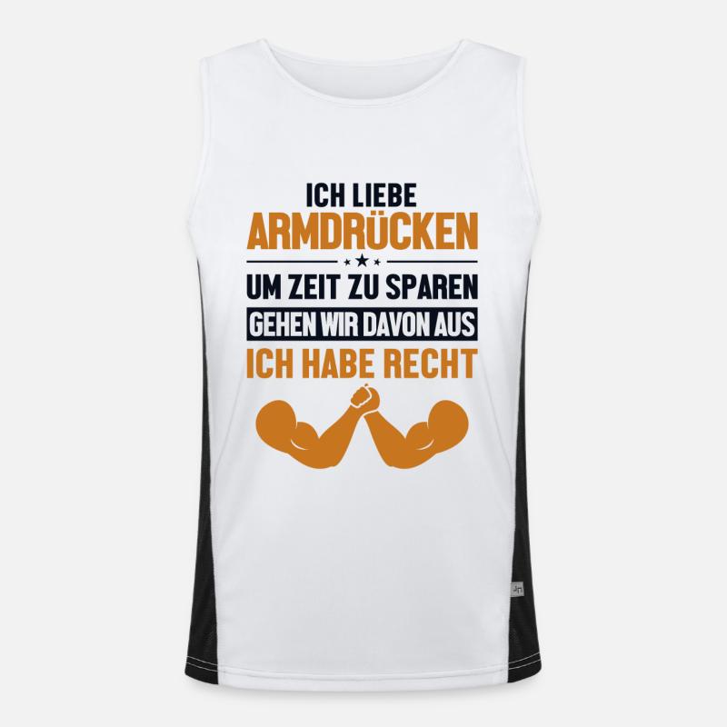 Armdrücken hat immer Recht Techniques Exercise Funktionelles Kontrast-Tank Top für Männer 