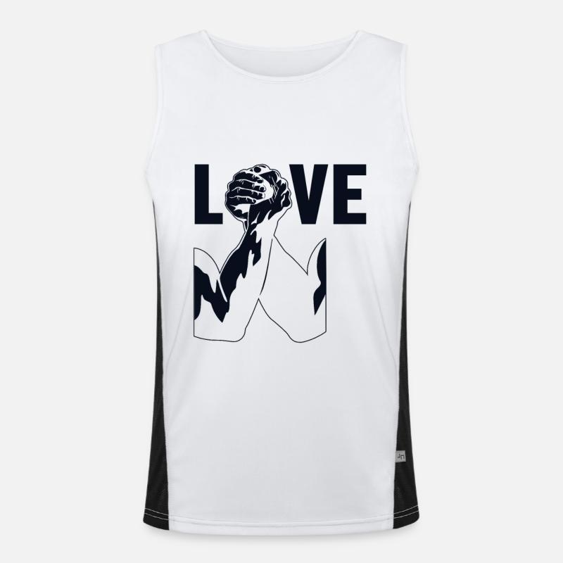 Techniques d’amour Exercice Main Lutte Bras Débardeur respirant contrasté Homme 