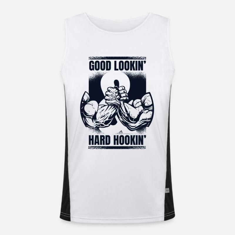 Good Lookin Hard Hookin Techniques Bras d’exercice Débardeur respirant contrasté Homme 