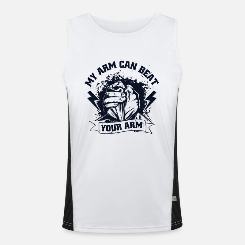 Mon bras peut battre votre bras Techniques d’exercice Bras Débardeur respirant contrasté Homme 
