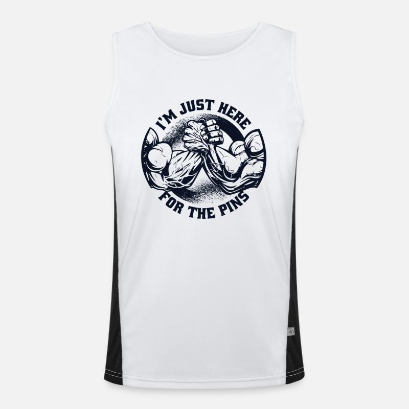 Je suis juste là pour l’exercice des techniques d’épingles Débardeur respirant contrasté Homme 