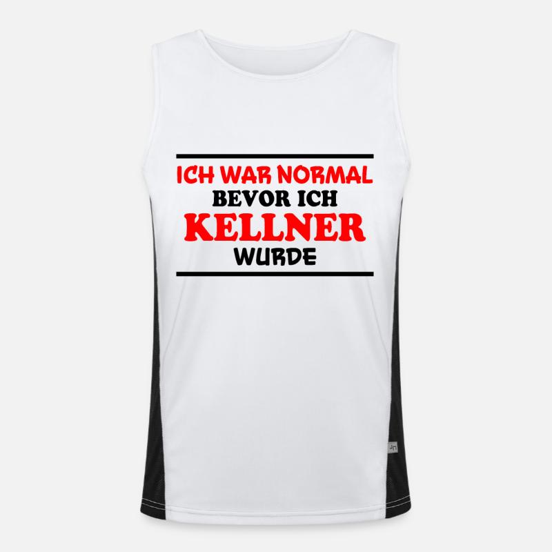 Kellner Spruch Restaurant Lustige Kellner Geschenk Funktionelles Kontrast-Tank Top für Männer 