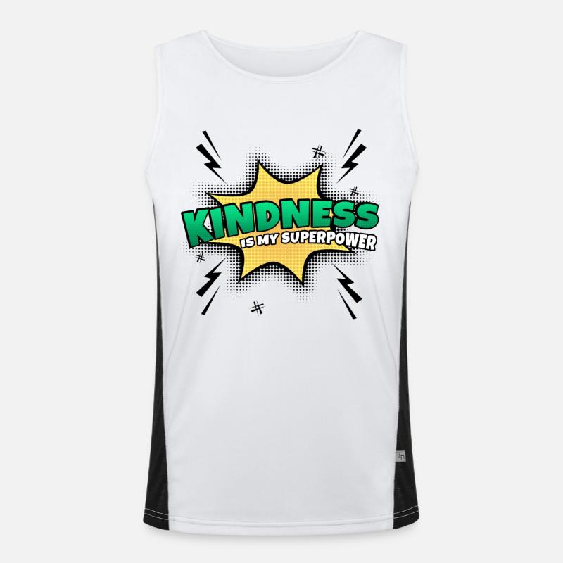Kindness is my superpower trait Men's Functional Contrast Tank Top 