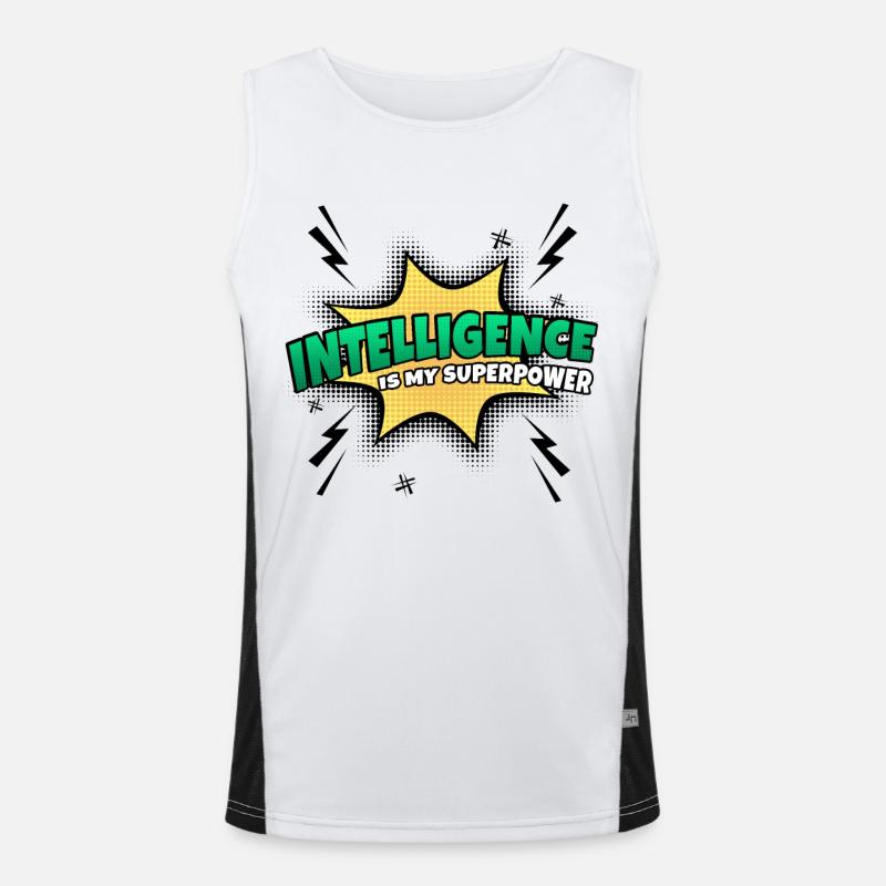 Intelligence is my superpower trait Men's Functional Contrast Tank Top 