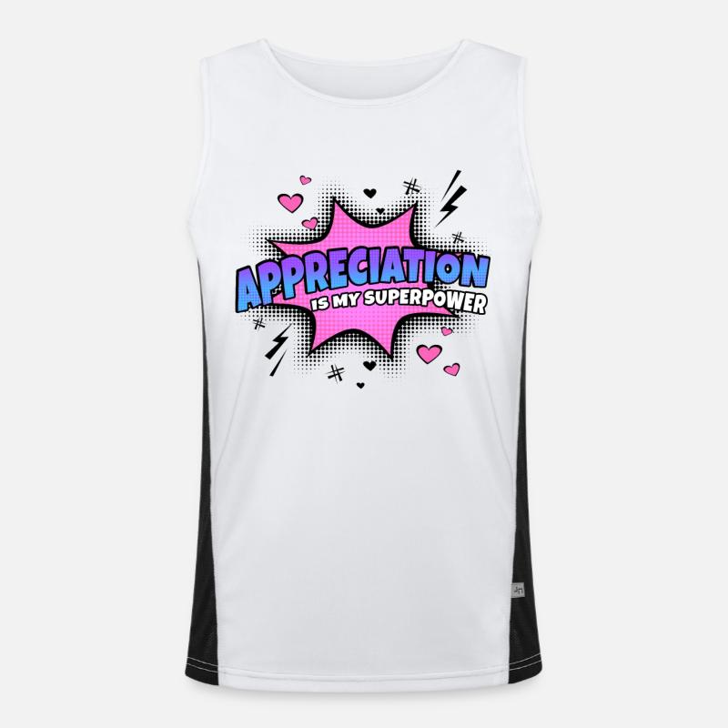 Appreciation is my superpower trait Men's Functional Contrast Tank Top 