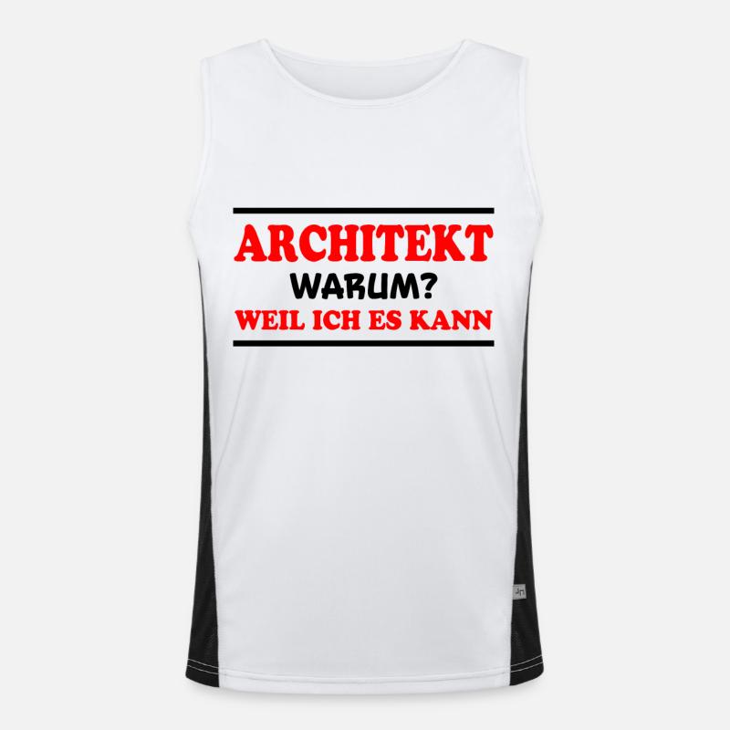 Architekt Spruch Architektur Architekt Geschenk Funktionelles Kontrast-Tank Top für Männer 