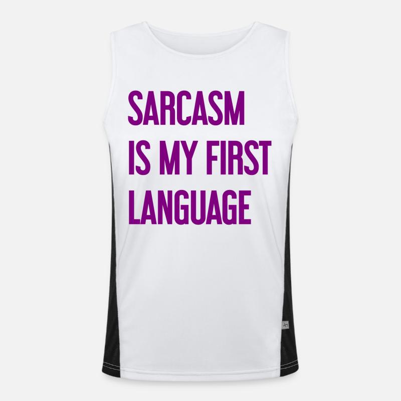 Sarkasmus-Profi Funktionelles Kontrast-Tank Top für Männer 