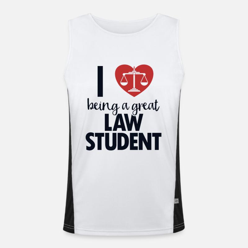 Ich liebe es, ein großartiger Jurastudent zu sein, der Rechtswissenschaften studiert Funktionelles Kontrast-Tank Top für Männer 