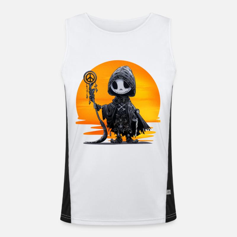 The Peacemaker. Sensenmann, Tod, Frieden, Humor, Funktionelles Kontrast-Tank Top für Männer 
