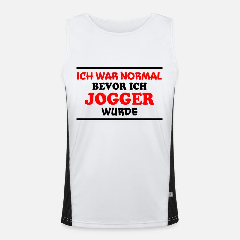 Jogger Spruch Fun Laufen Lustiges Jogging Geschenk Funktionelles Kontrast-Tank Top für Männer 