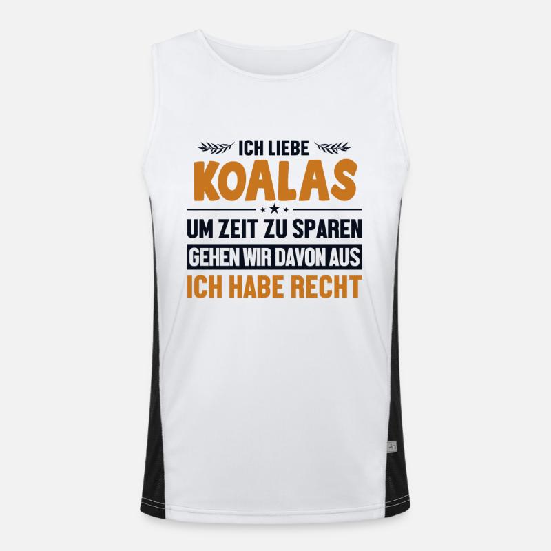 Koalas haben immer Recht Koalabear Eucalyptus Débardeur respirant contrasté Homme 