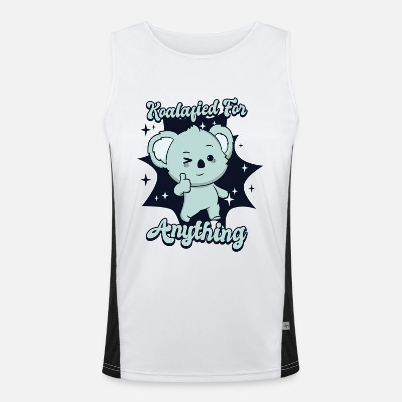 Koalafied For Anything Koalabear Eucalyptus Lover Men's Functional Contrast Tank Top 