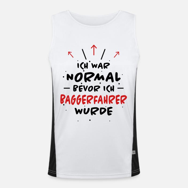 Baggerfahrer Spruch Lustiges Baggerfahrer Geschenk Funktionelles Kontrast-Tank Top für Männer 
