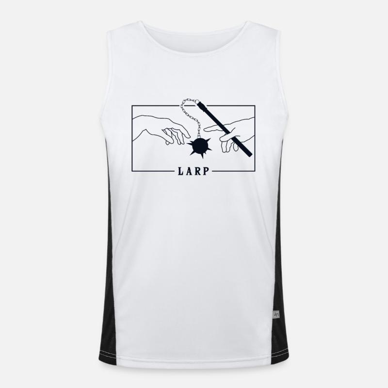Michelangelo Schöpfung von Adam LARP LARPing Funktionelles Kontrast-Tank Top für Männer 