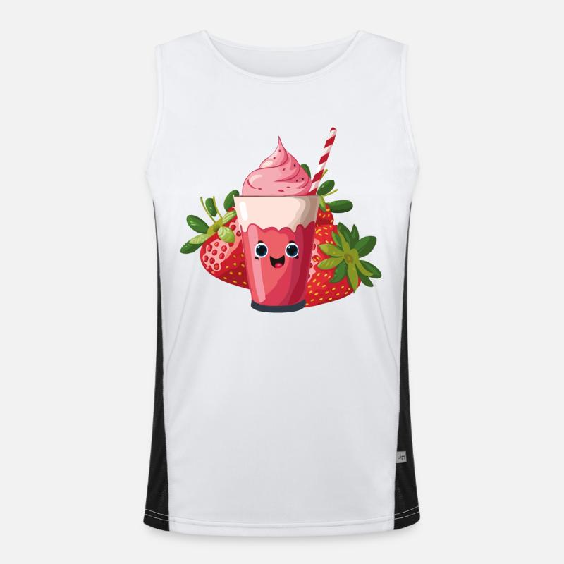 erdbeer shake Funktionelles Kontrast-Tank Top für Männer 