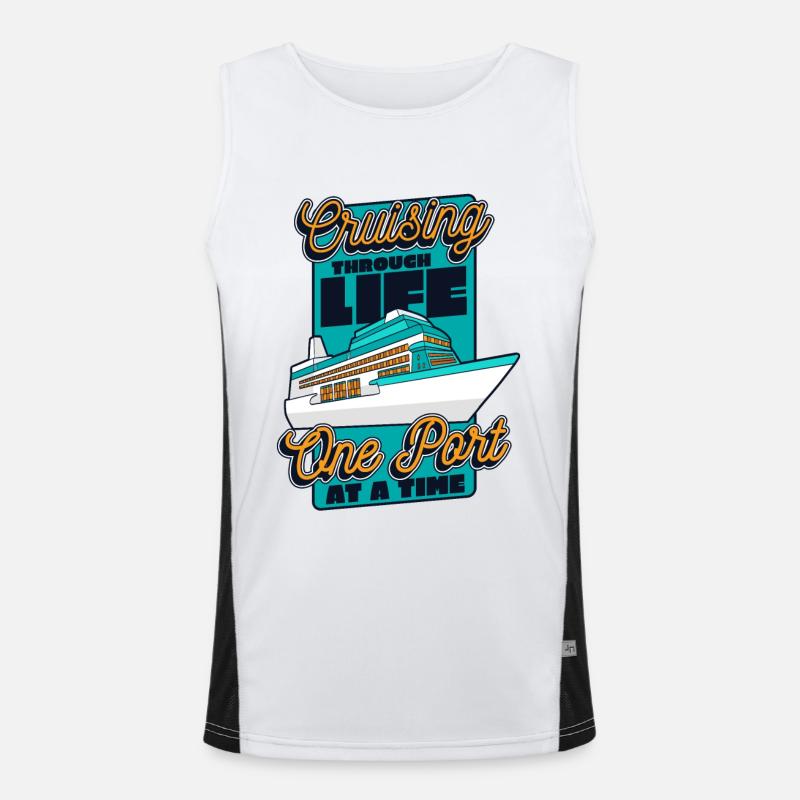 Eine Kreuzfahrt durch das Leben, ein Hafen nach dem anderen Funktionelles Kontrast-Tank Top für Männer 
