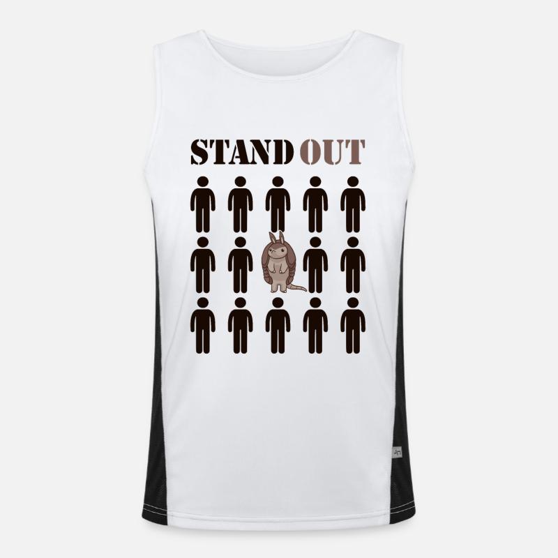 Auffällige rosa Fee Cingulata Chlamyphoridae Funktionelles Kontrast-Tank Top für Männer 