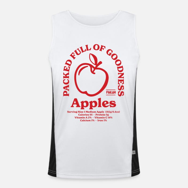 Äpfel Nährwert Rot Funktionelles Kontrast-Tank Top für Männer 