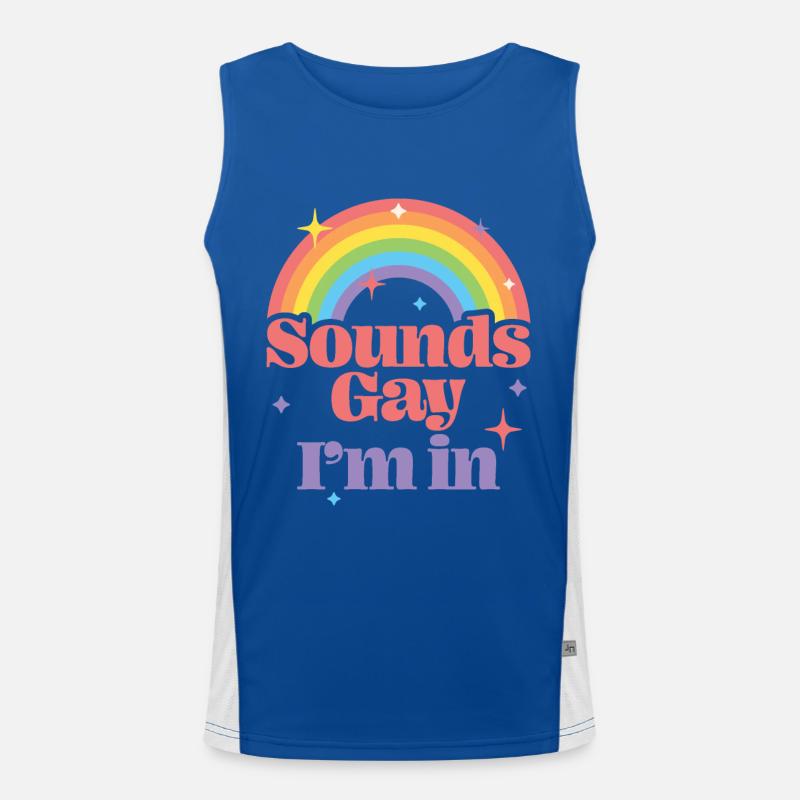 Klingt schwul, ich bin dabei Funktionelles Kontrast-Tank Top für Männer 